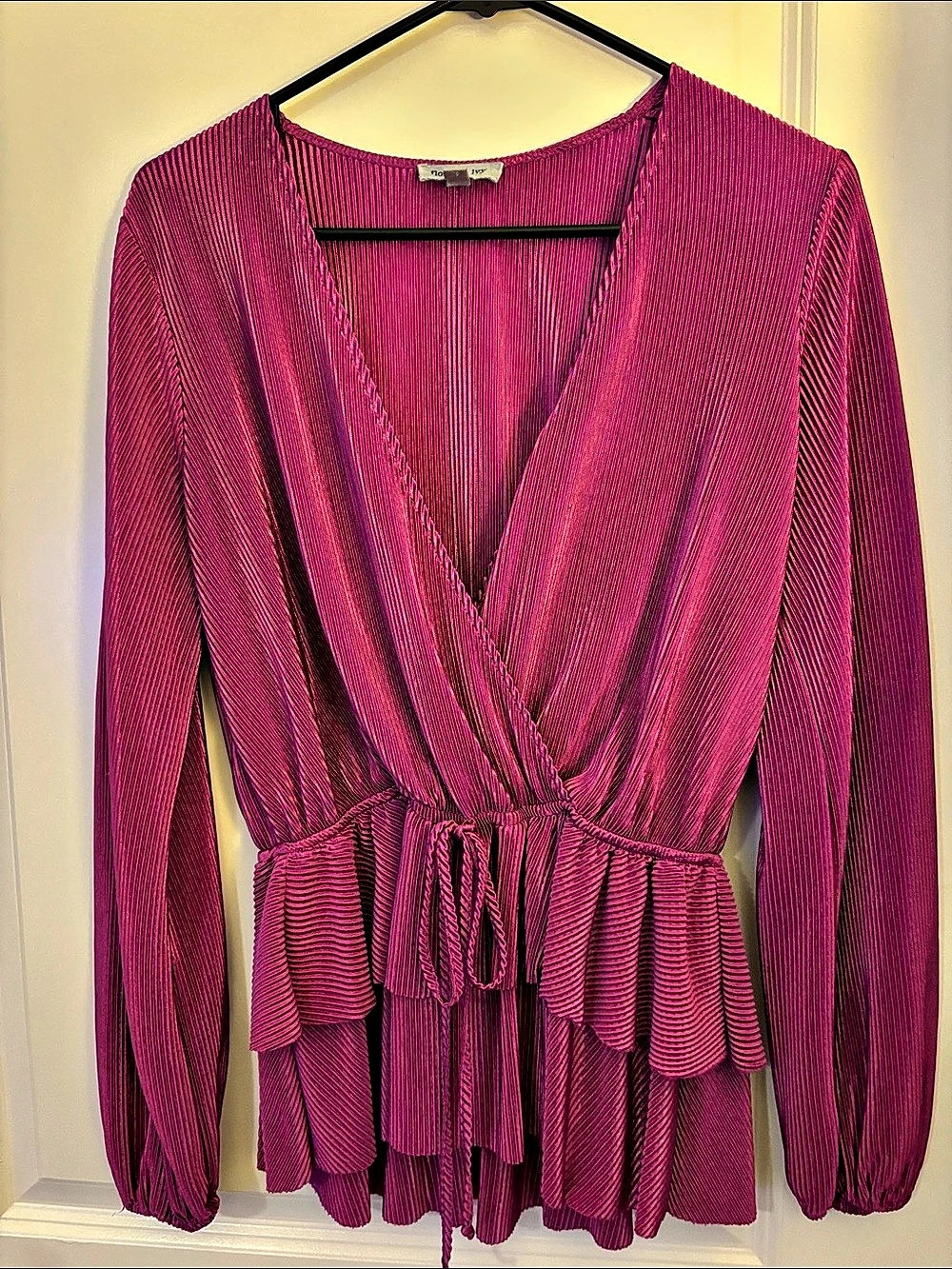 Pink Peplum Blouse